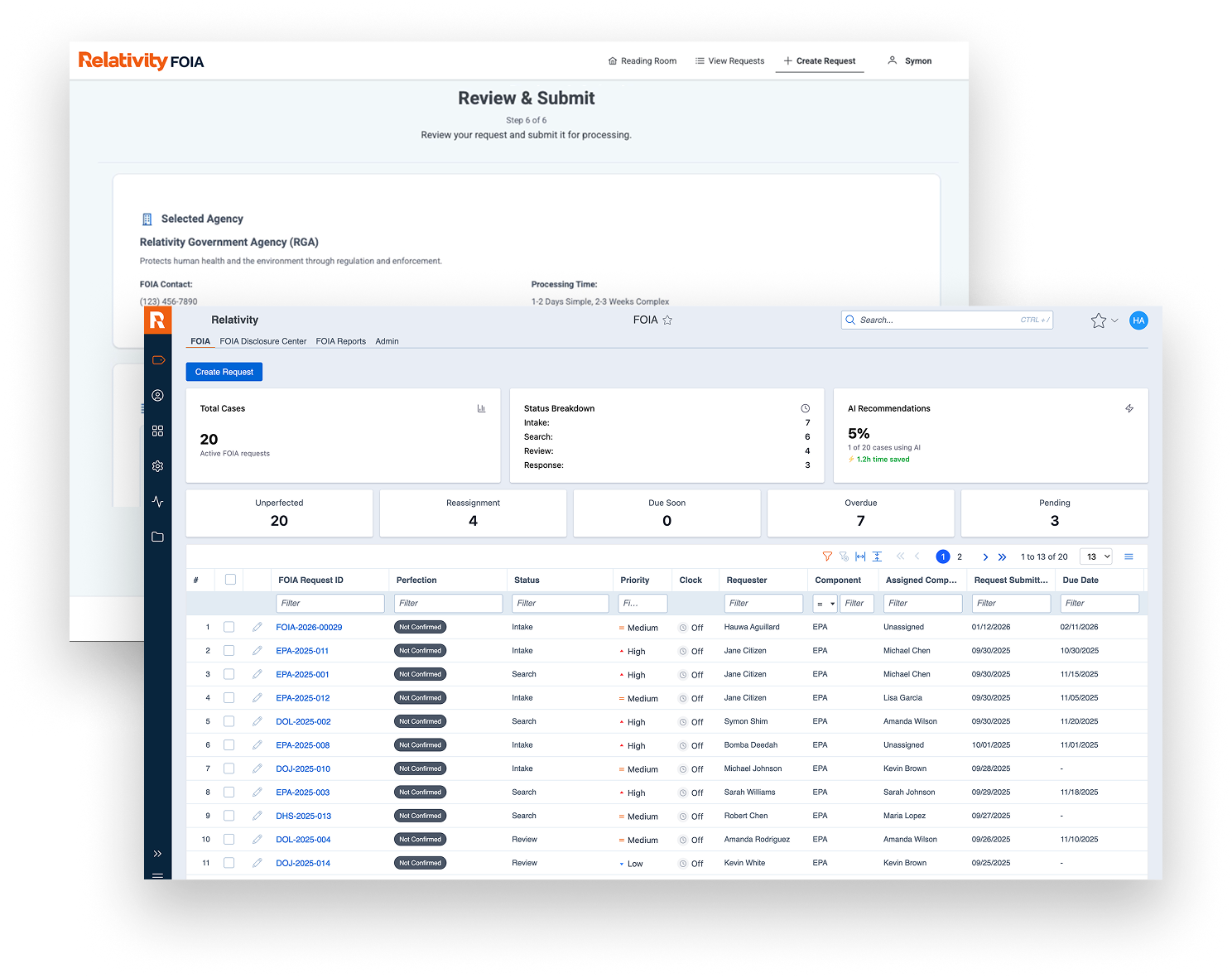 Relativity FOIA - Capture & track every request from the start screenshot
