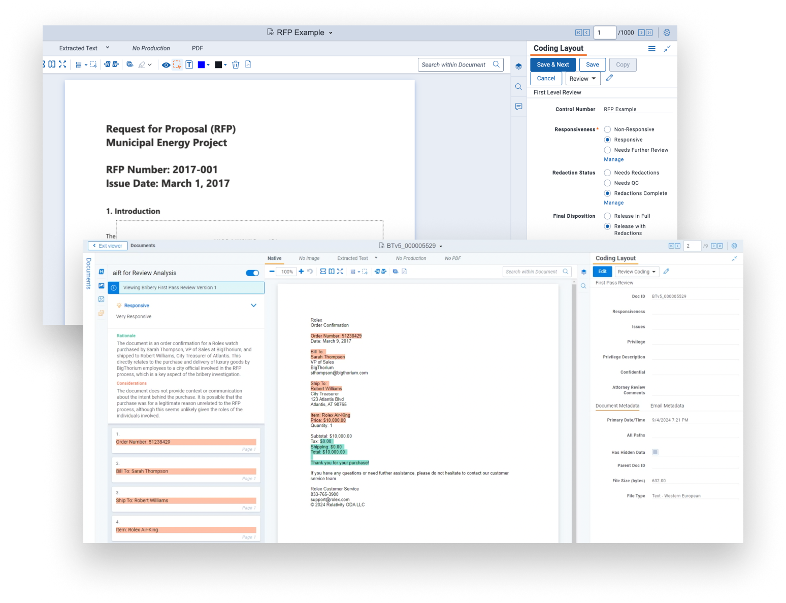 Relativity FOIA - Review faster with defensible AI Screenshot
