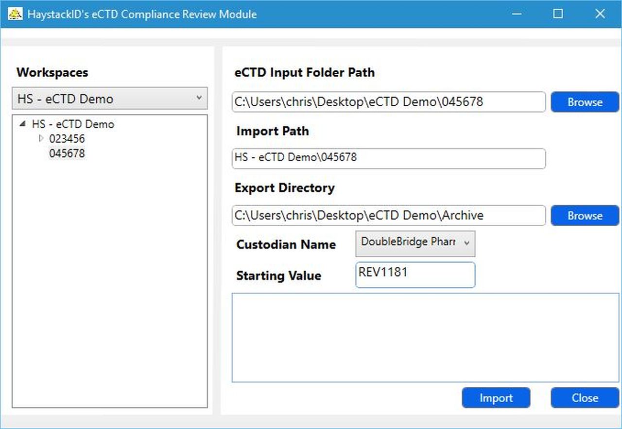 HaystackID – eCTD Compliance Review Module