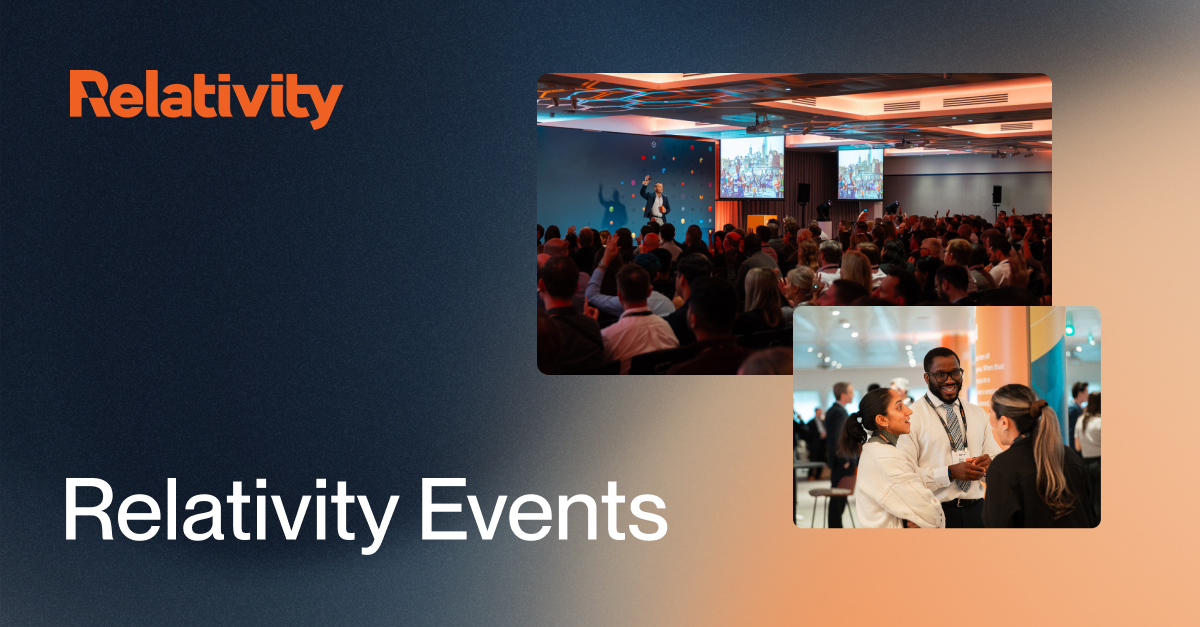 Upcoming Events | Meet Up with Relativity